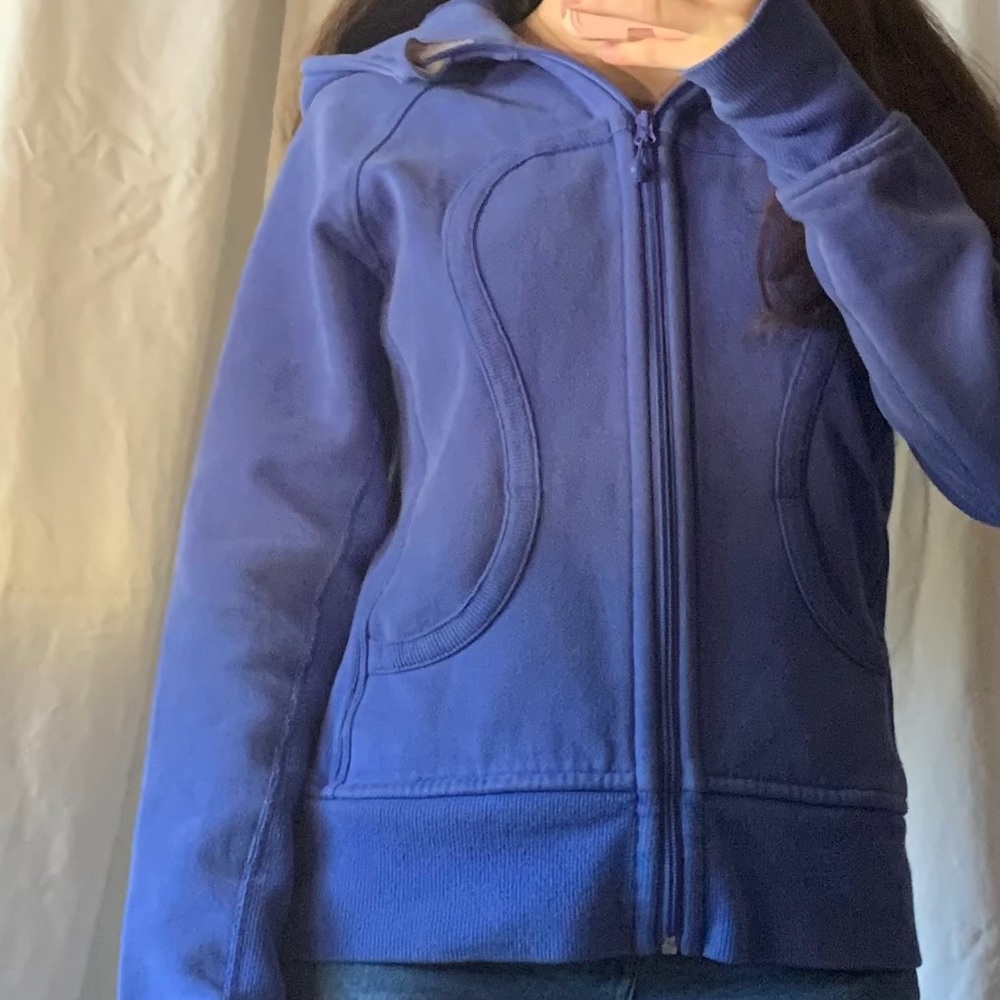 blue lulu lemon scuba hoodie